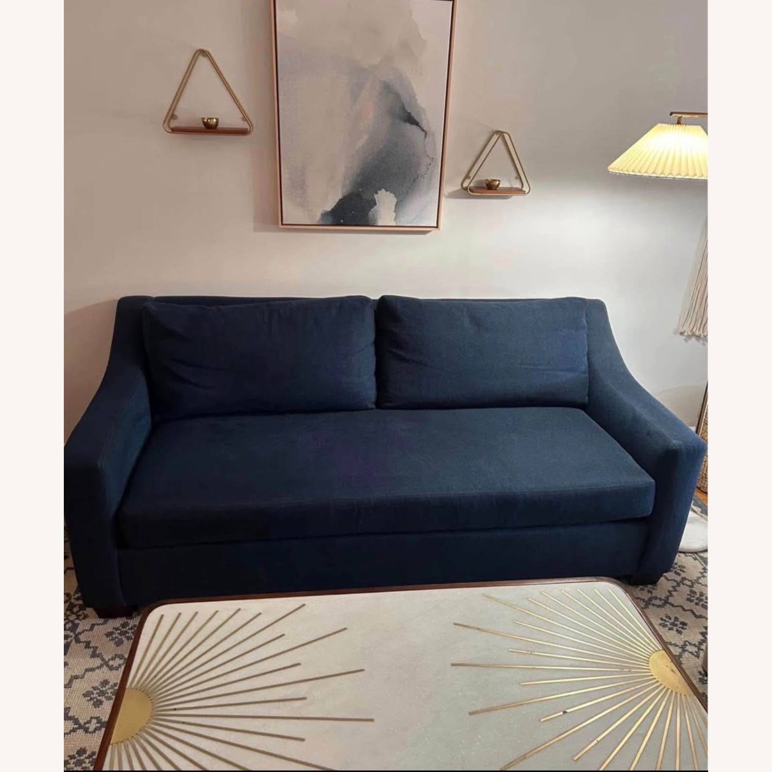 Pottery Barn Blue York Sofa - image-1