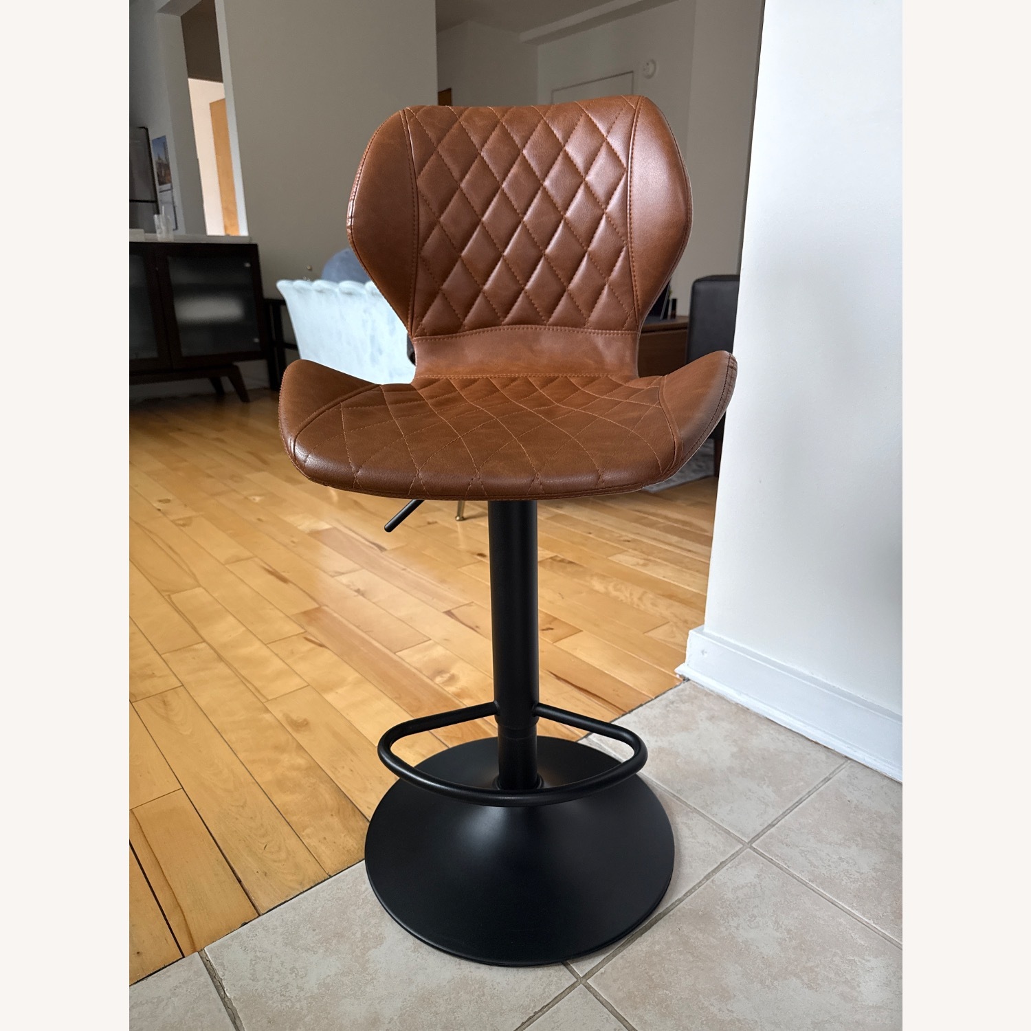 Wayfair Light Brown Faux Leather Stools - image-4