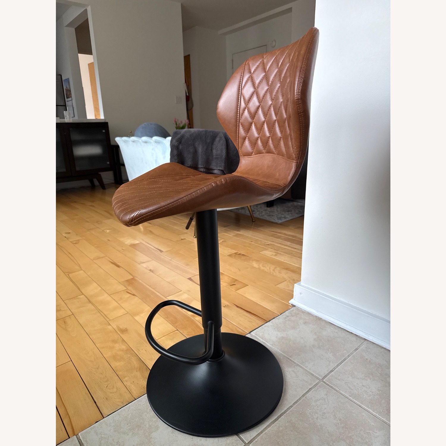 Wayfair Light Brown Faux Leather Stools - image-5