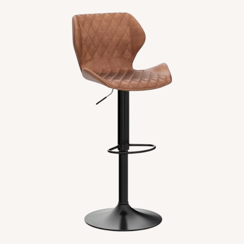 Used Wayfair Light Brown Faux Leather Stools for sale on AptDeco