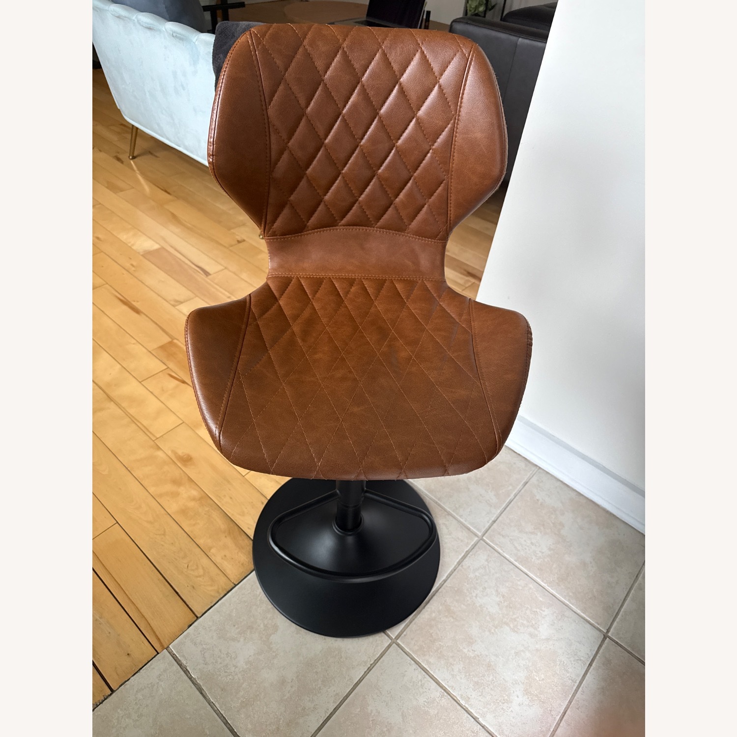 Wayfair Light Brown Faux Leather Stools - image-3