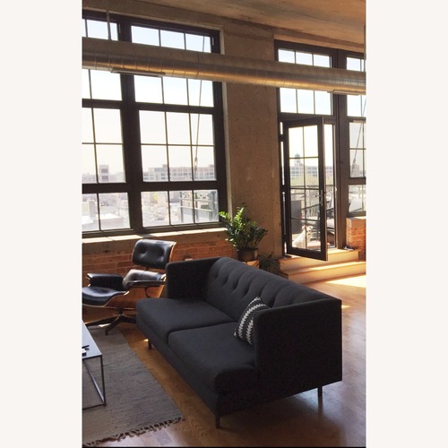 Used CB2 Avec Dark Gray Fabric 3+ Seater MCM Sofa for sale on AptDeco