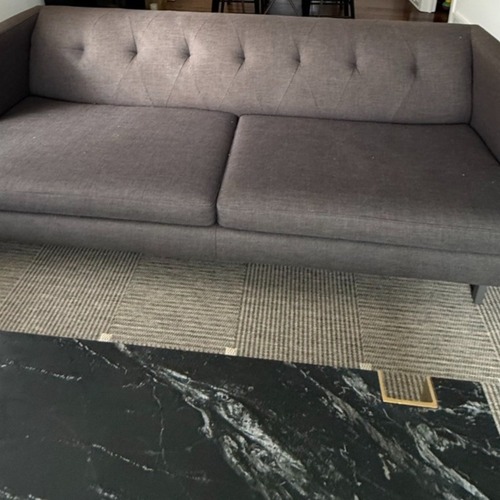 Used CB2 Avec Dark Gray Fabric 3+ Seater MCM Sofa for sale on AptDeco