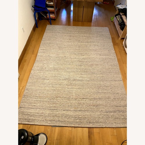 Used Hay Crayon Rug White Wool Blend Area Rug 6' x 9' for sale on AptDeco