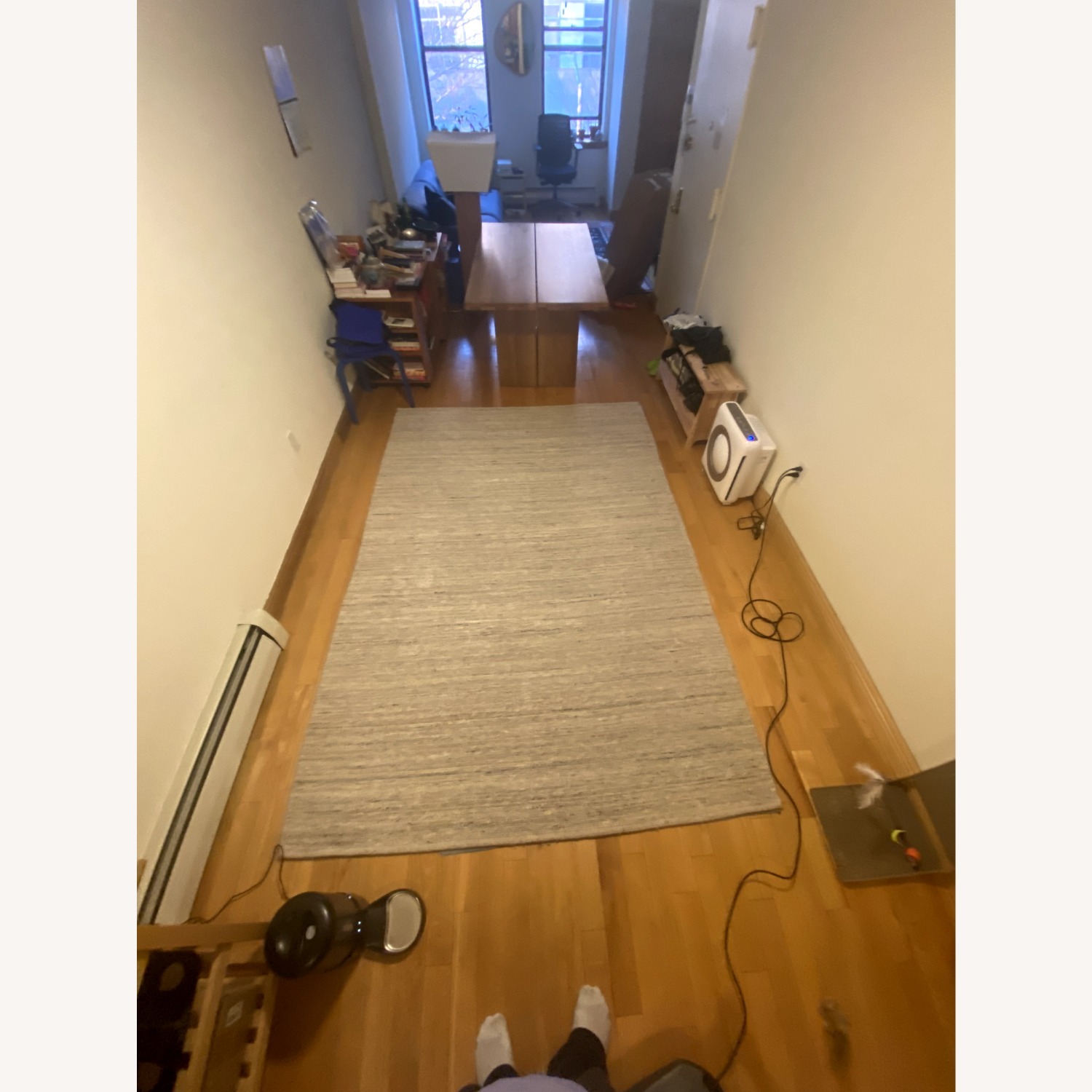 Hay Crayon Rug White Wool Blend Area Rug 6' x 9' - image-2