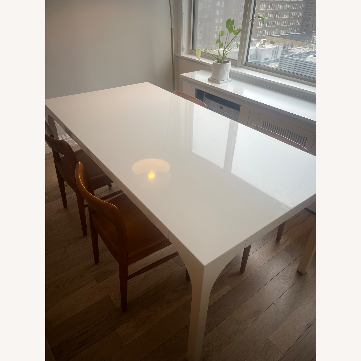 CB2 Aqua Virgo 72" Rectangular White Dining Table - image-1