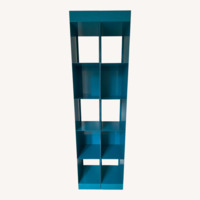 CB2 Blue Metal Bookcase