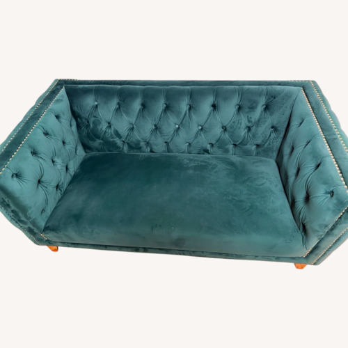 Used Vintage/Antique Green Loveseat for sale on AptDeco