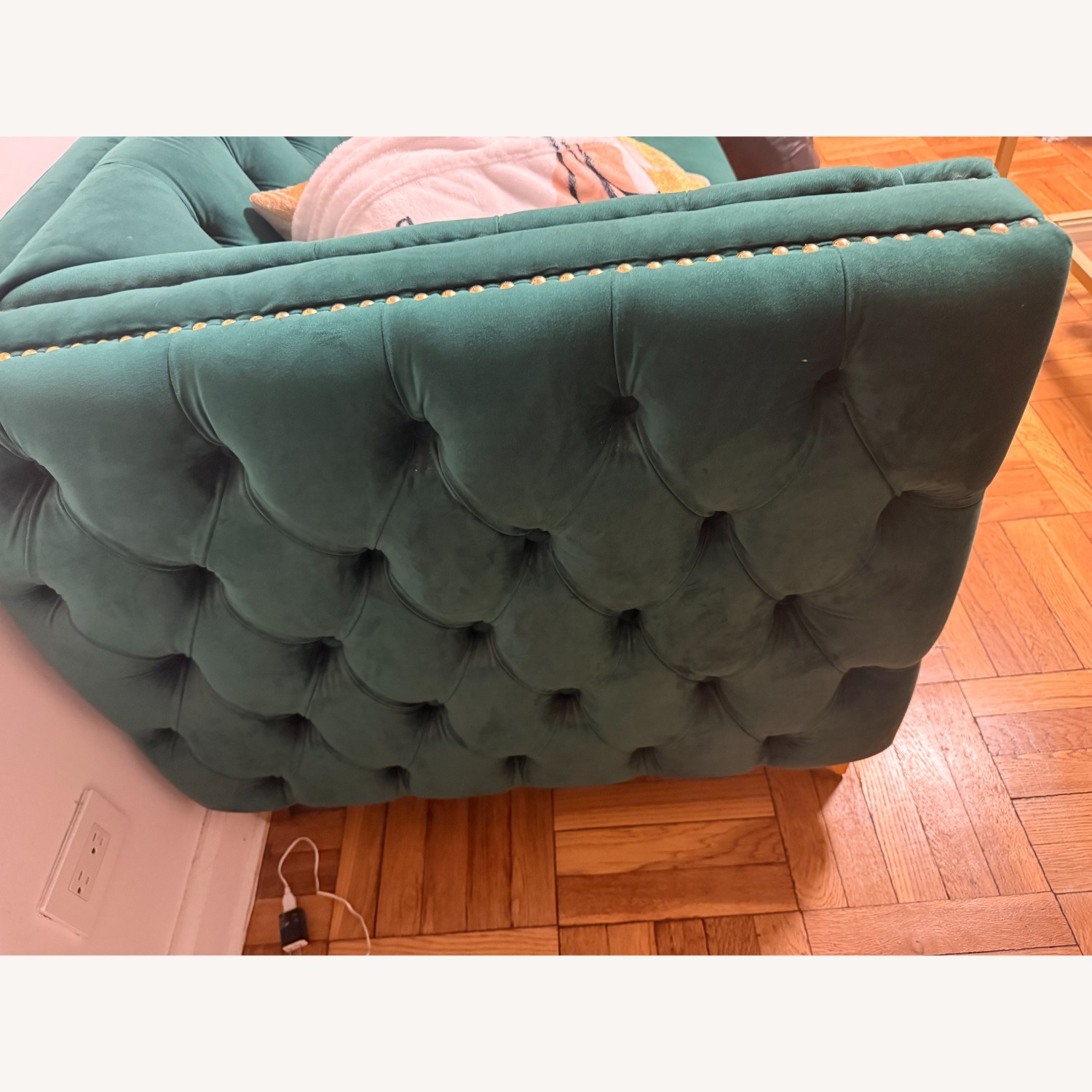 Vintage/Antique Green Loveseat - image-6