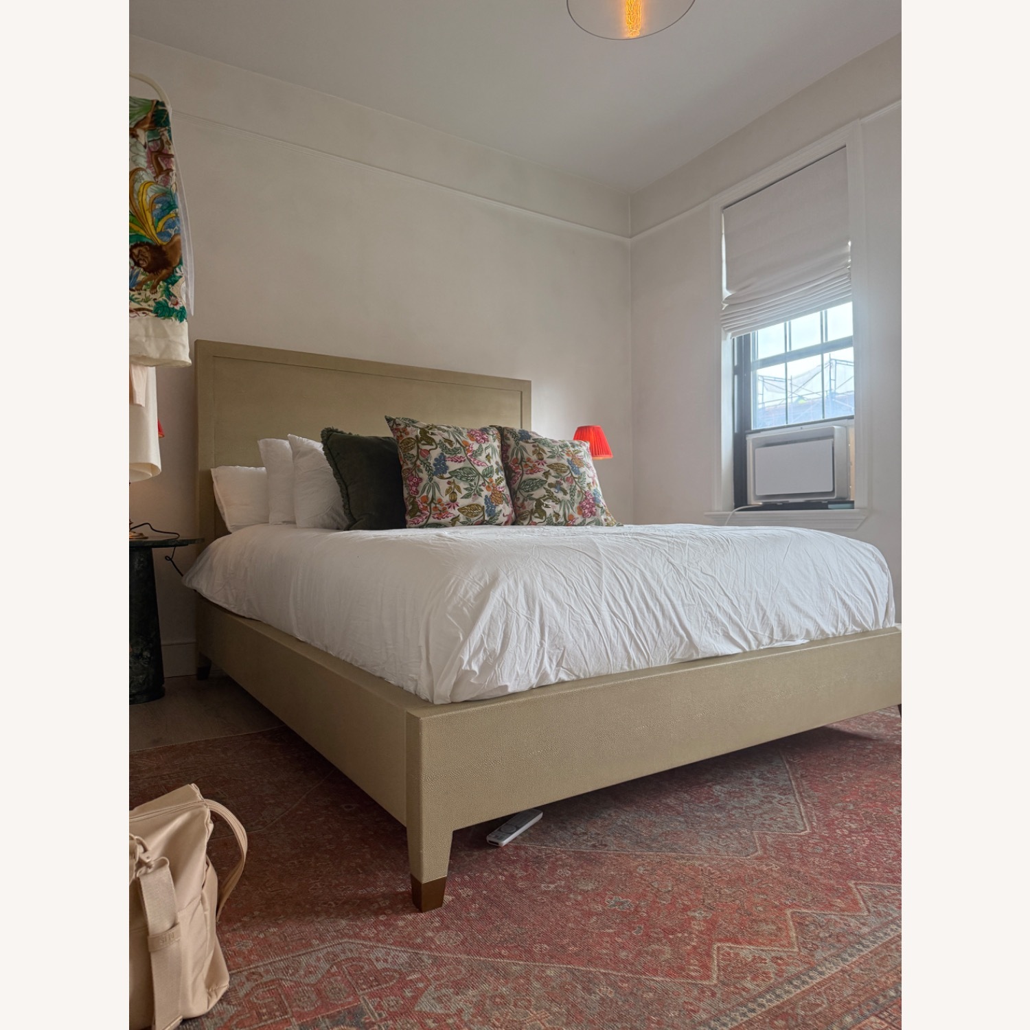 Restoration Hardware Graydon Shagreen Panel Bed - image-3