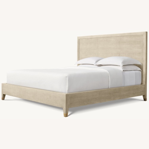 Used Restoration Hardware Graydon Shagreen Panel Bed for sale on AptDeco
