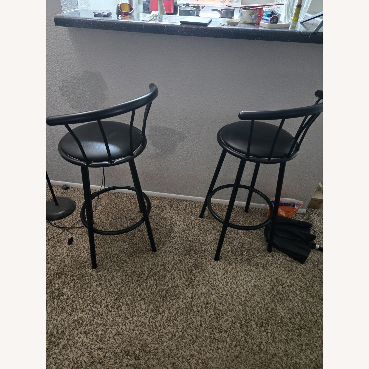 Black Metal Stools - image-1