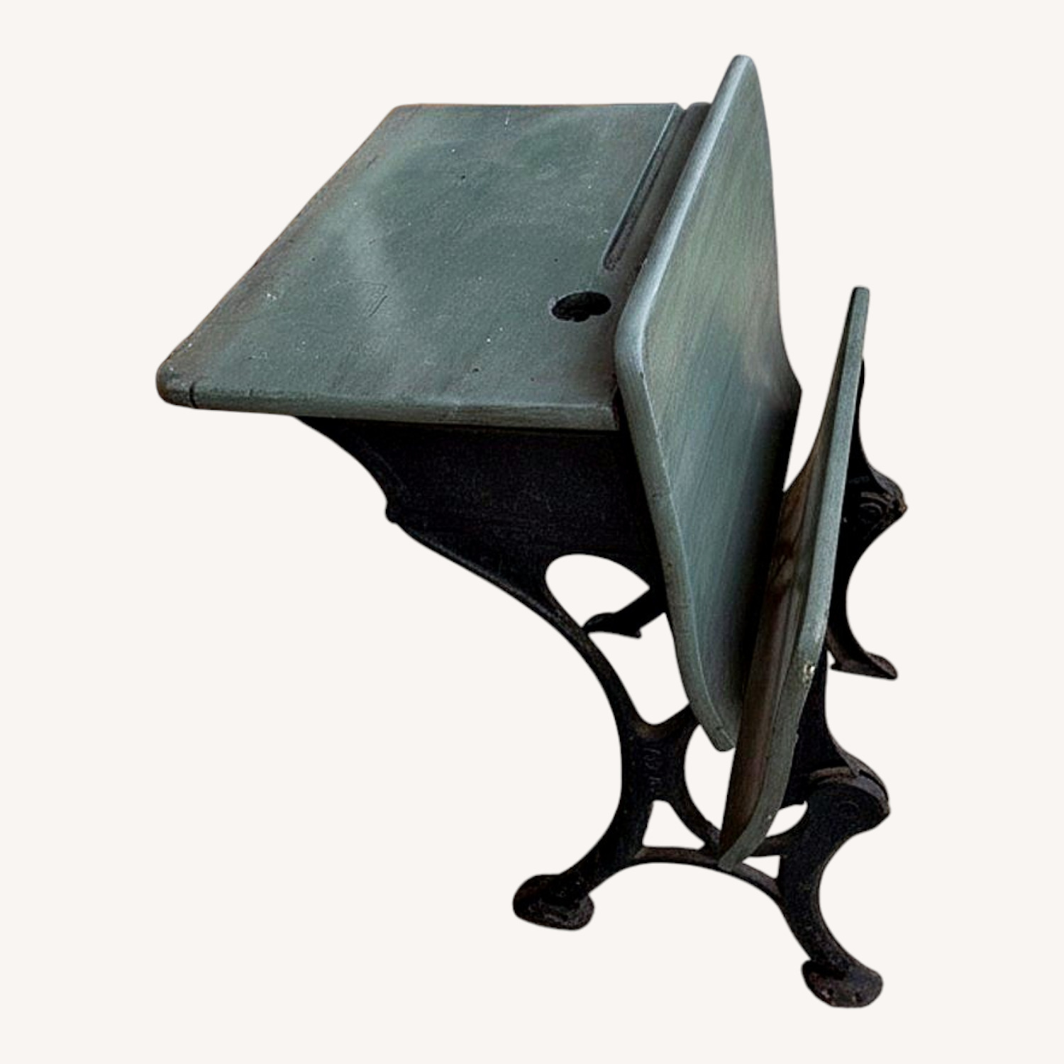 Vintage/Antique Blue Wood Desk - image-0