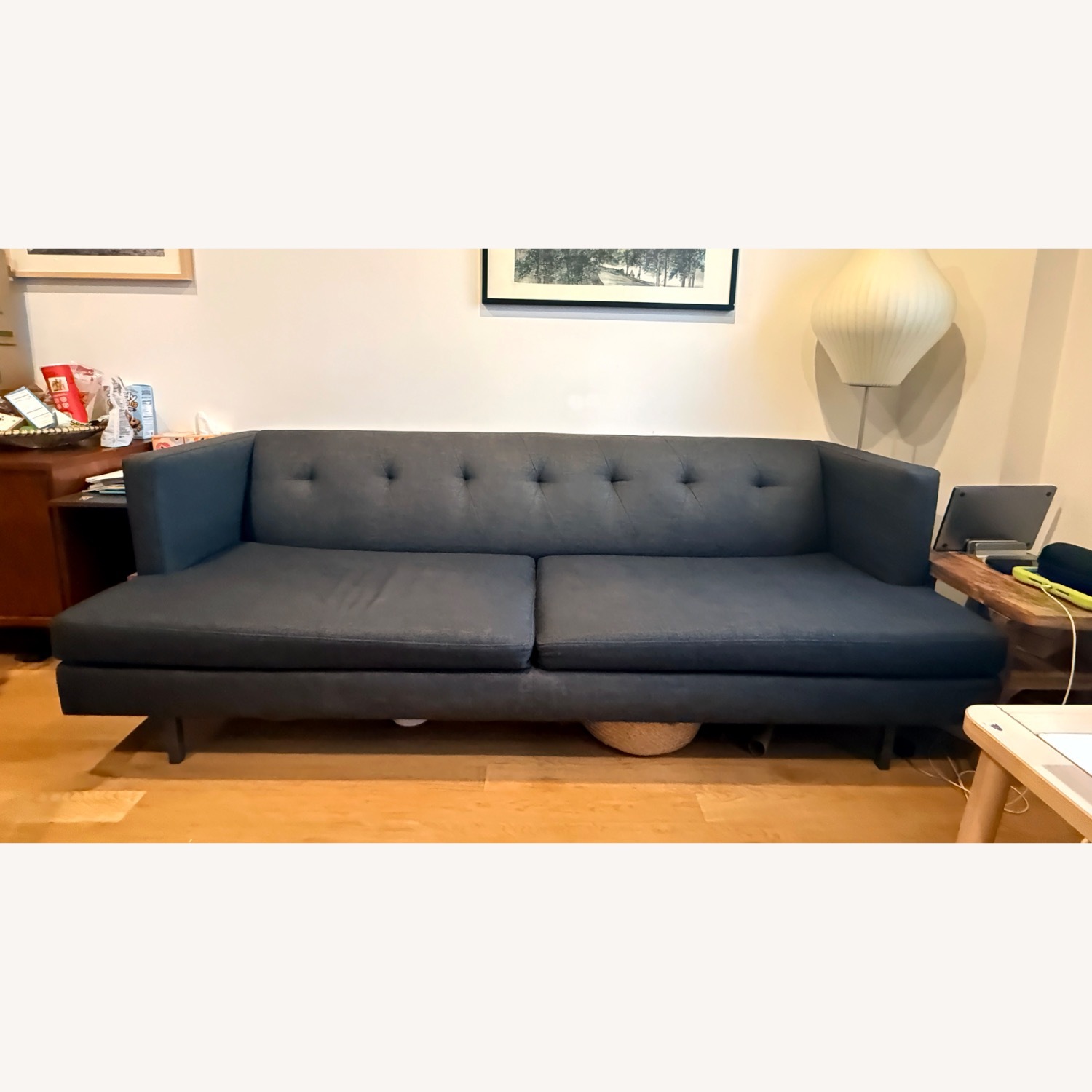 CB2 Avec Dark Gray Fabric 3+ Seater Sofa - image-2