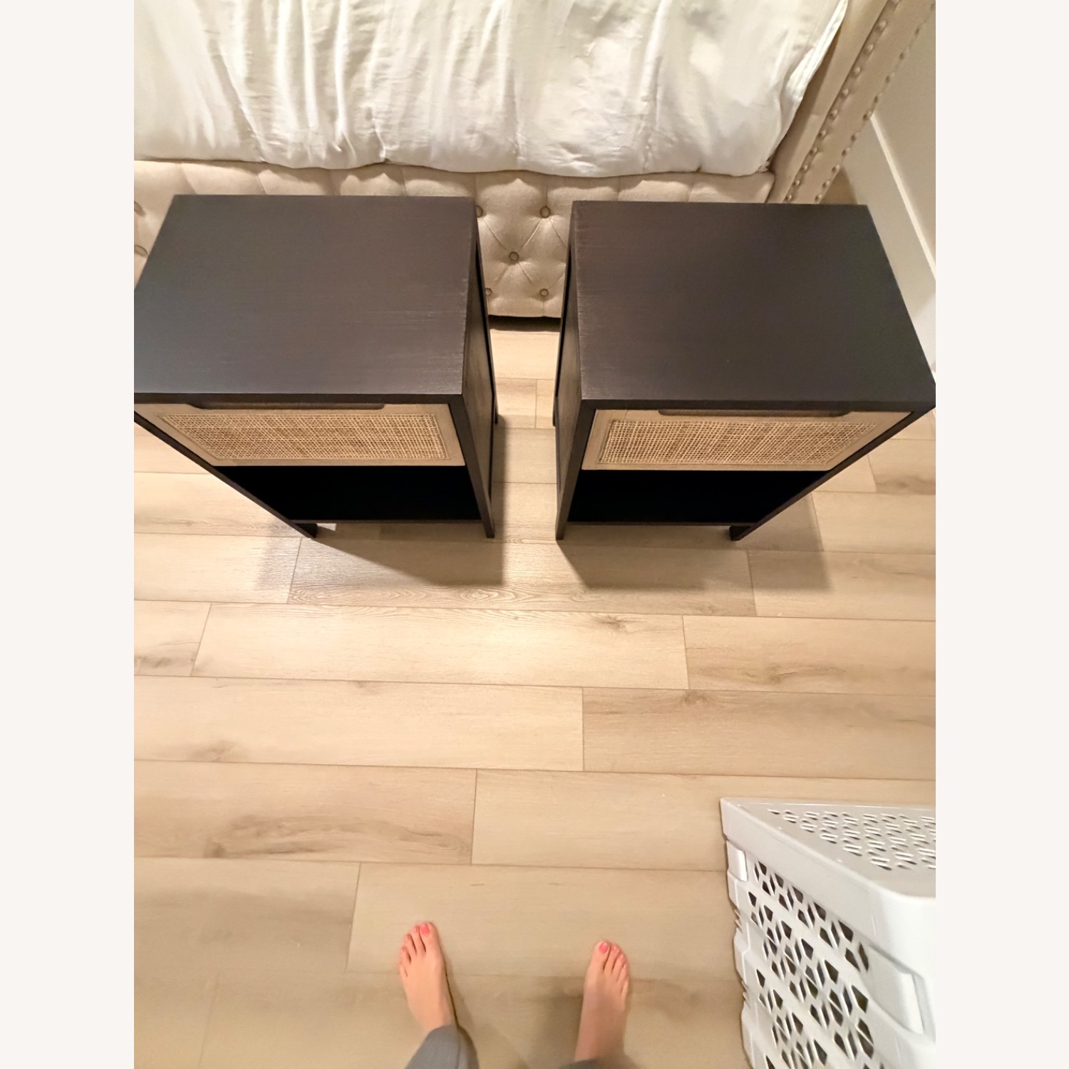 West Elm Yvette Woven Black Wood Dresser - image-2