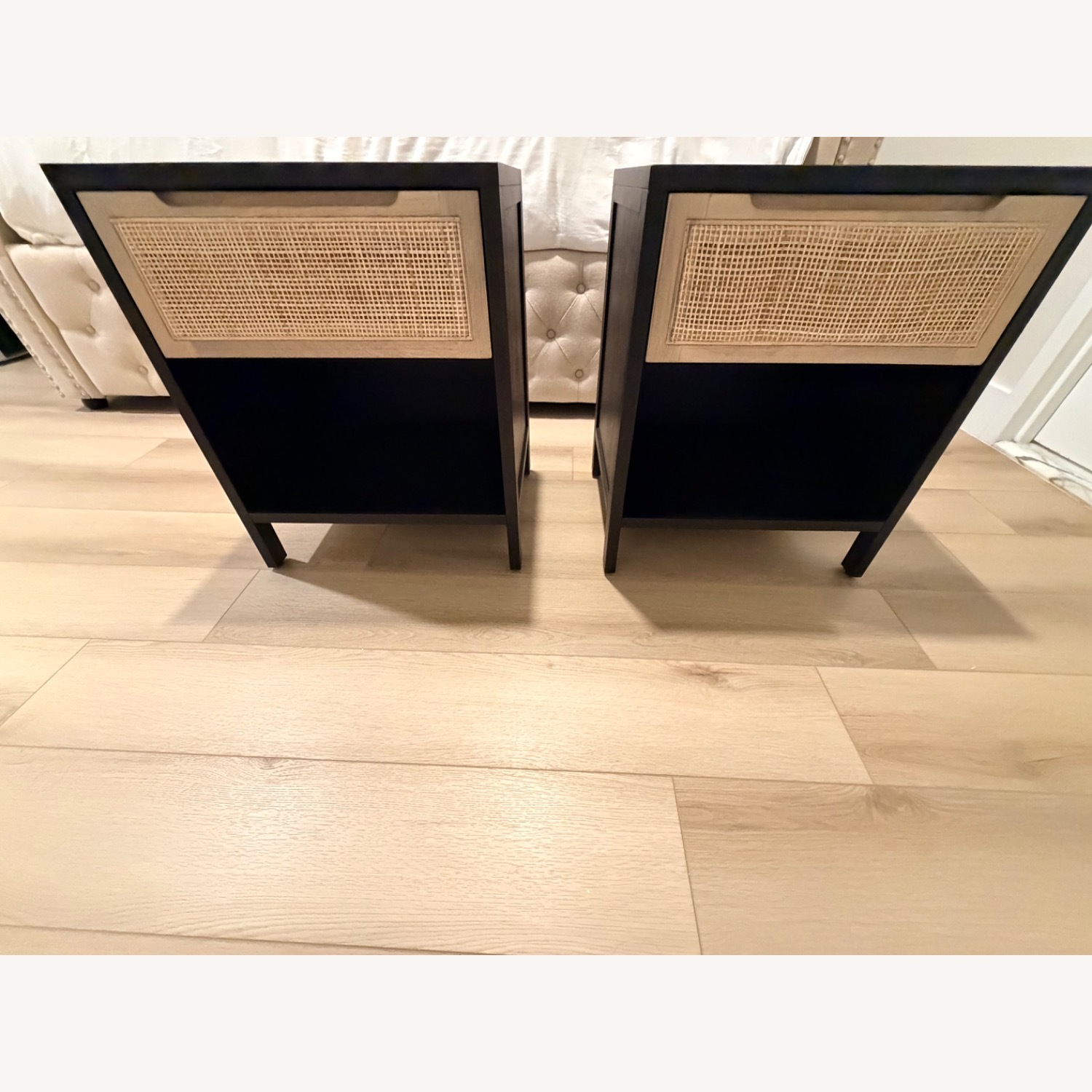 West Elm Yvette Woven Black Wood Dresser - image-1