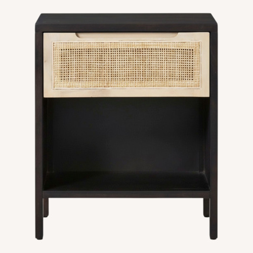 Used West Elm Yvette Woven Black Wood Dresser for sale on AptDeco