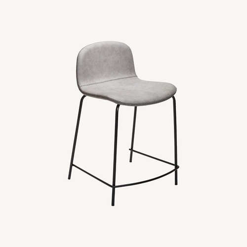 Used CB2 Primitivo Grey Counter Stools (2) for sale on AptDeco