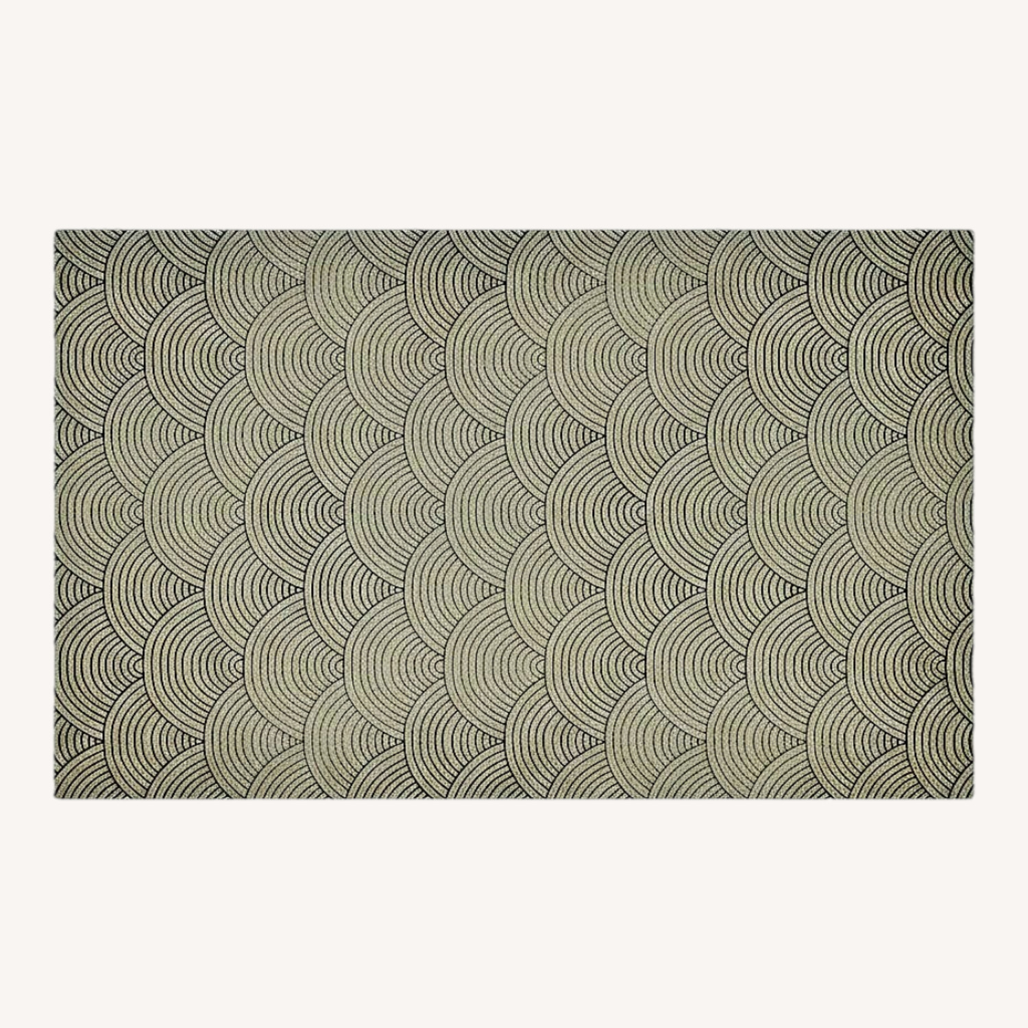 CB2 Black and White Flutter Rug - image-5