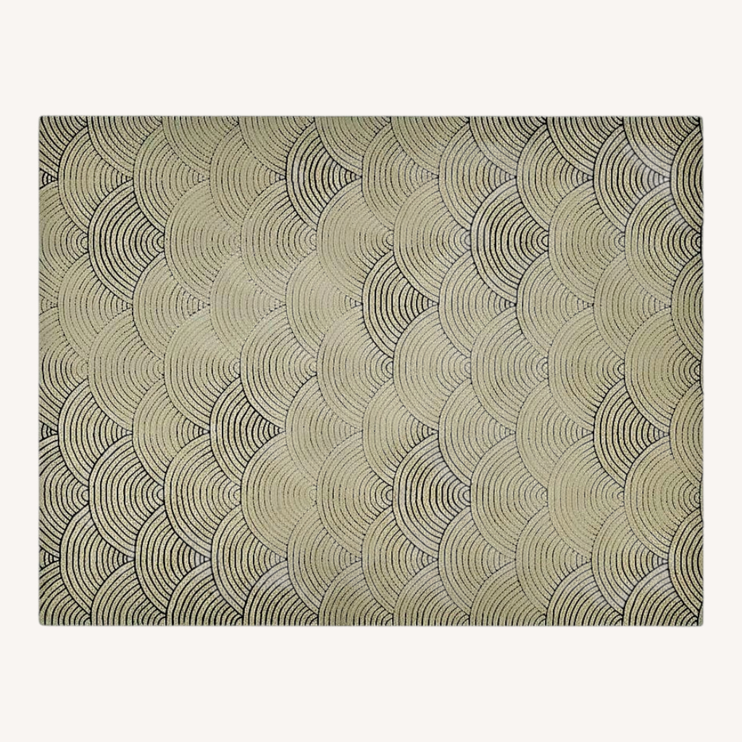 CB2 Black and White Flutter Rug - image-0