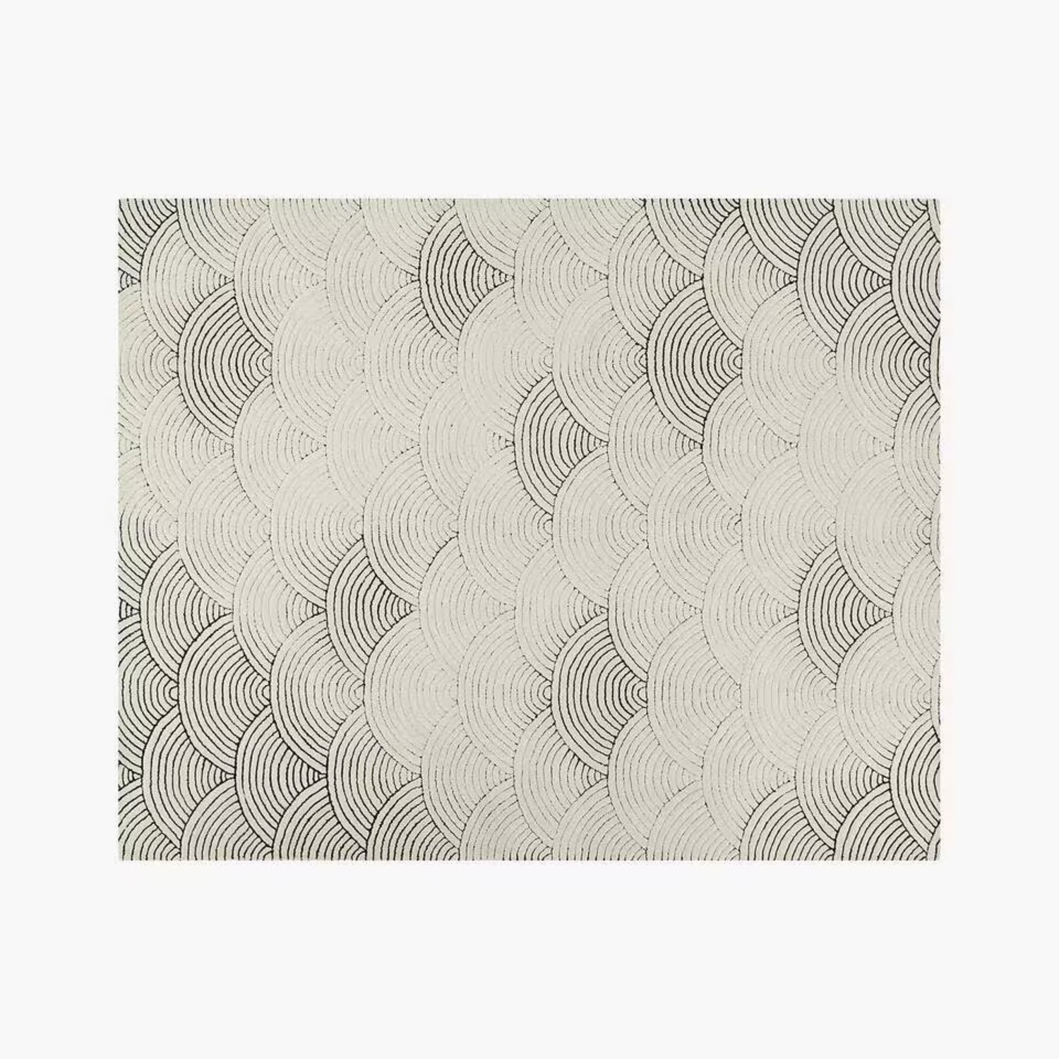 CB2 Black and White Flutter Rug - image-4
