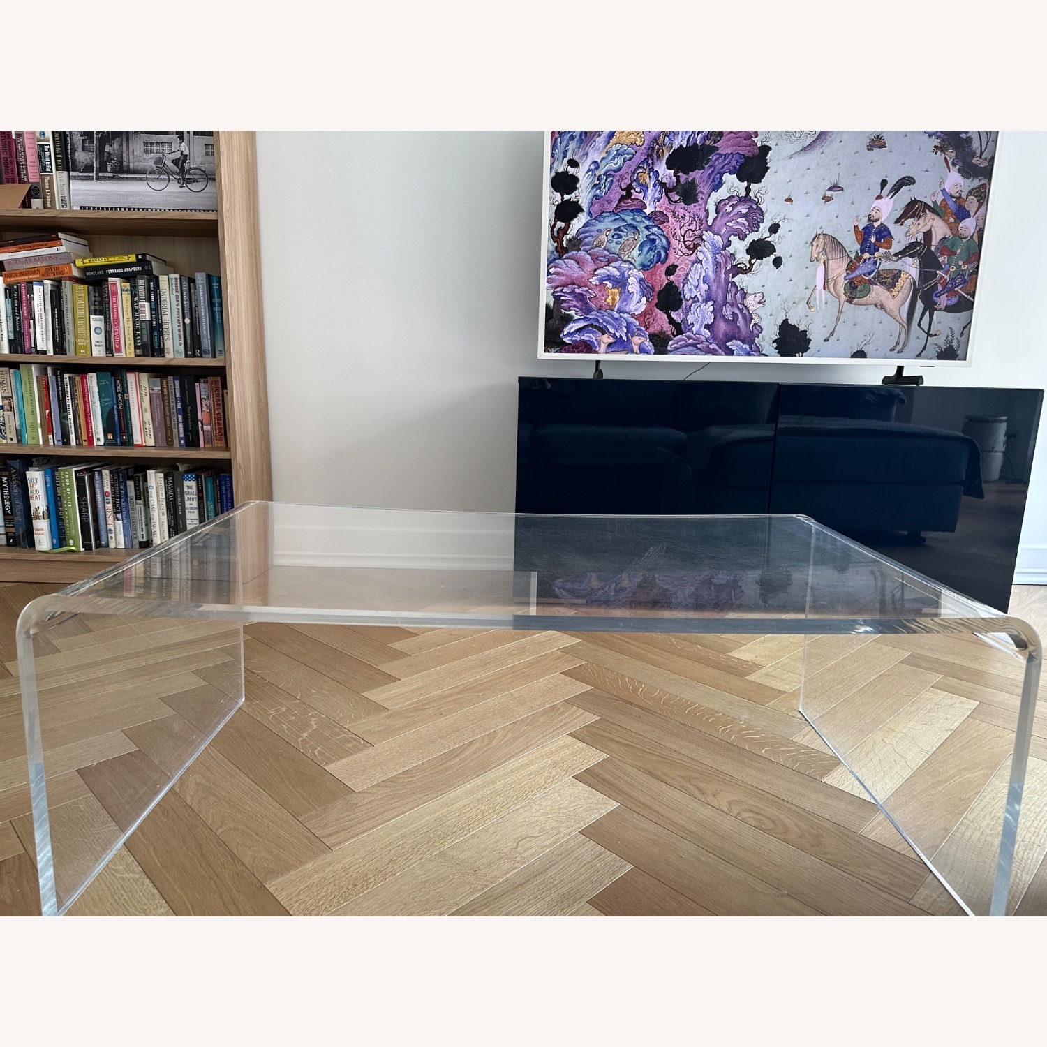 CB2 Peekaboo 44" Acrylic Tall Coffee Table - image-5