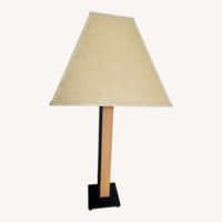 Hubbardton Forge Black and Wood Table Lamps