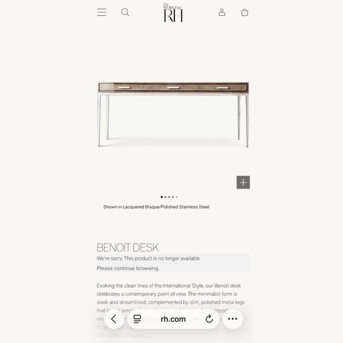 Used RH Benoit Desk for sale on AptDeco