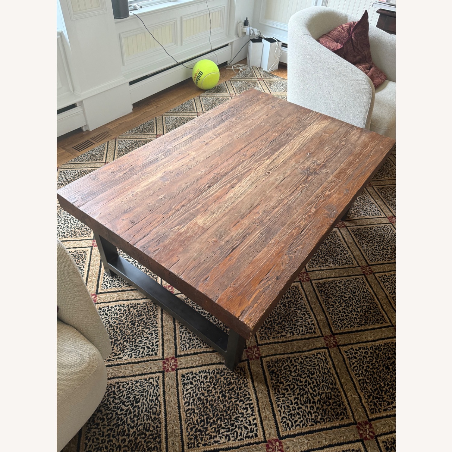 Pottery Barn Griffin Rustic Wood Coffee Table - image-2