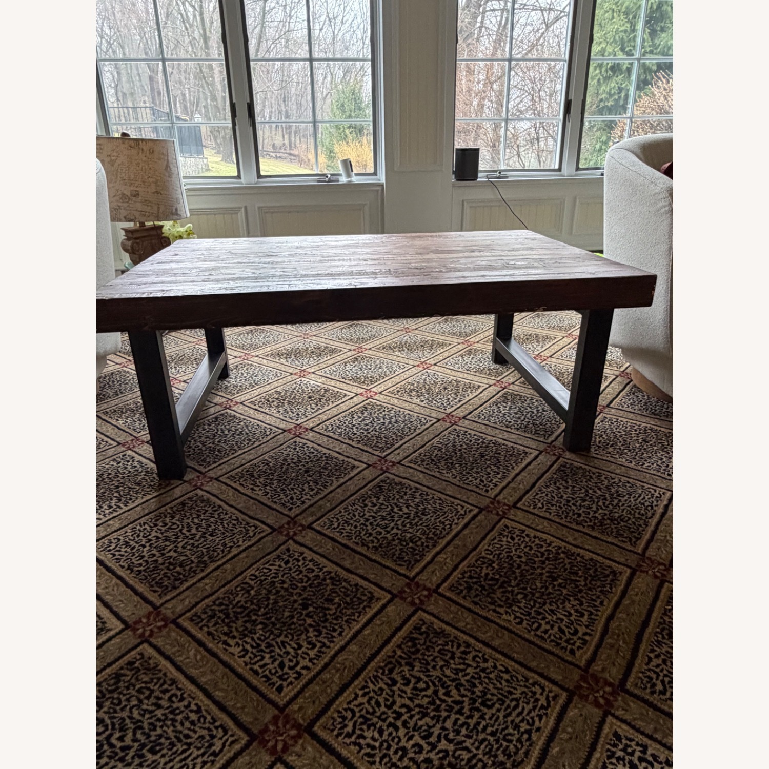 Pottery Barn Griffin Rustic Wood Coffee Table - image-6