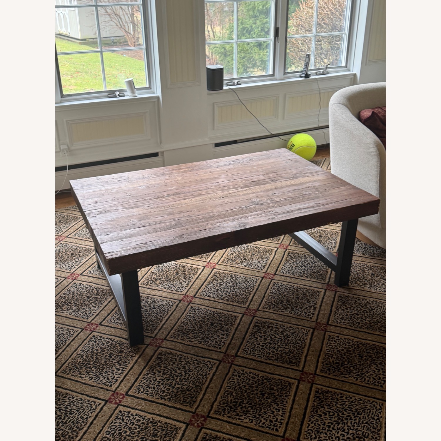 Pottery Barn Griffin Rustic Wood Coffee Table - image-7