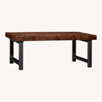 Pottery Barn Griffin Rustic Wood Coffee Table
