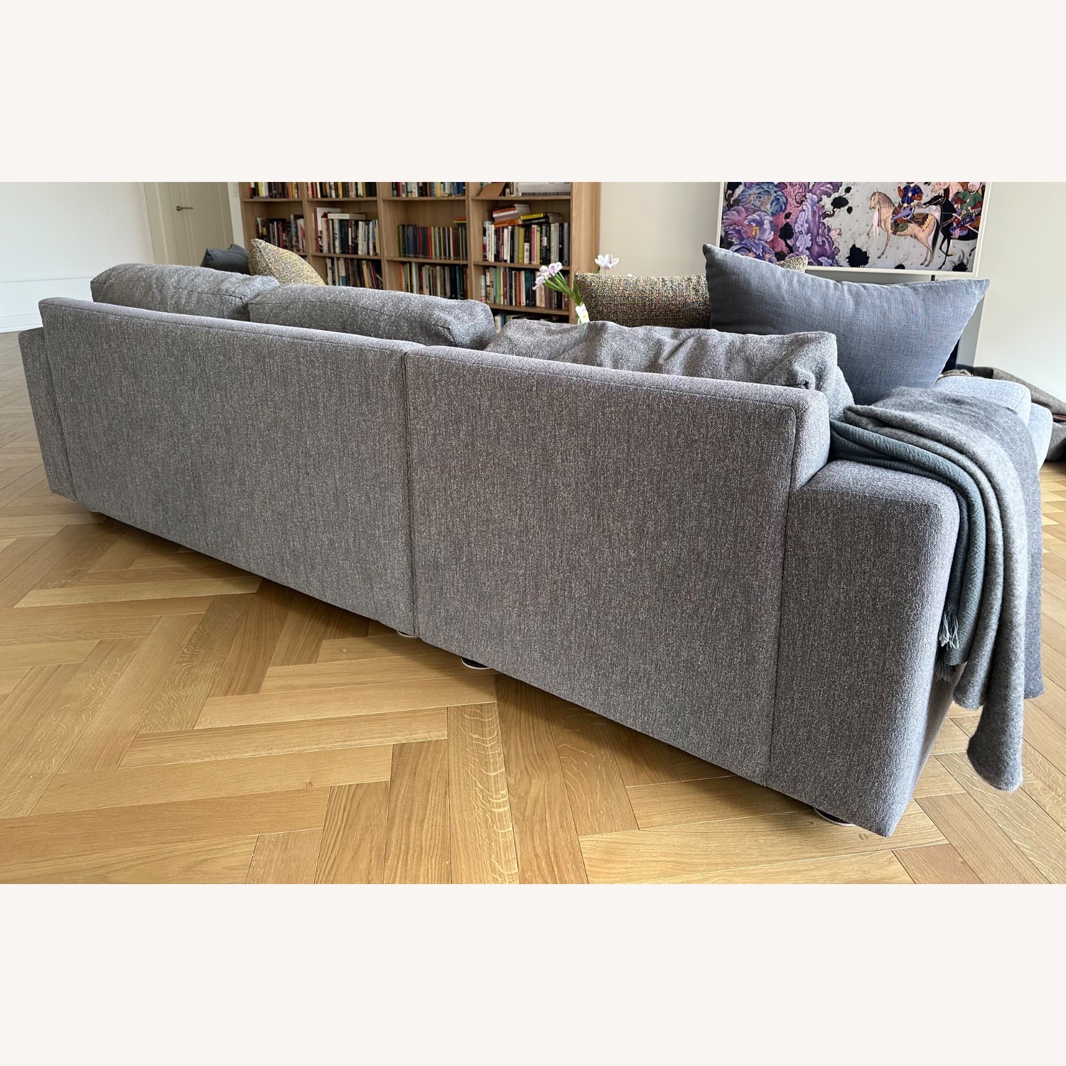 West Elm Urban Dark Gray 2 Piece Sectional - image-2