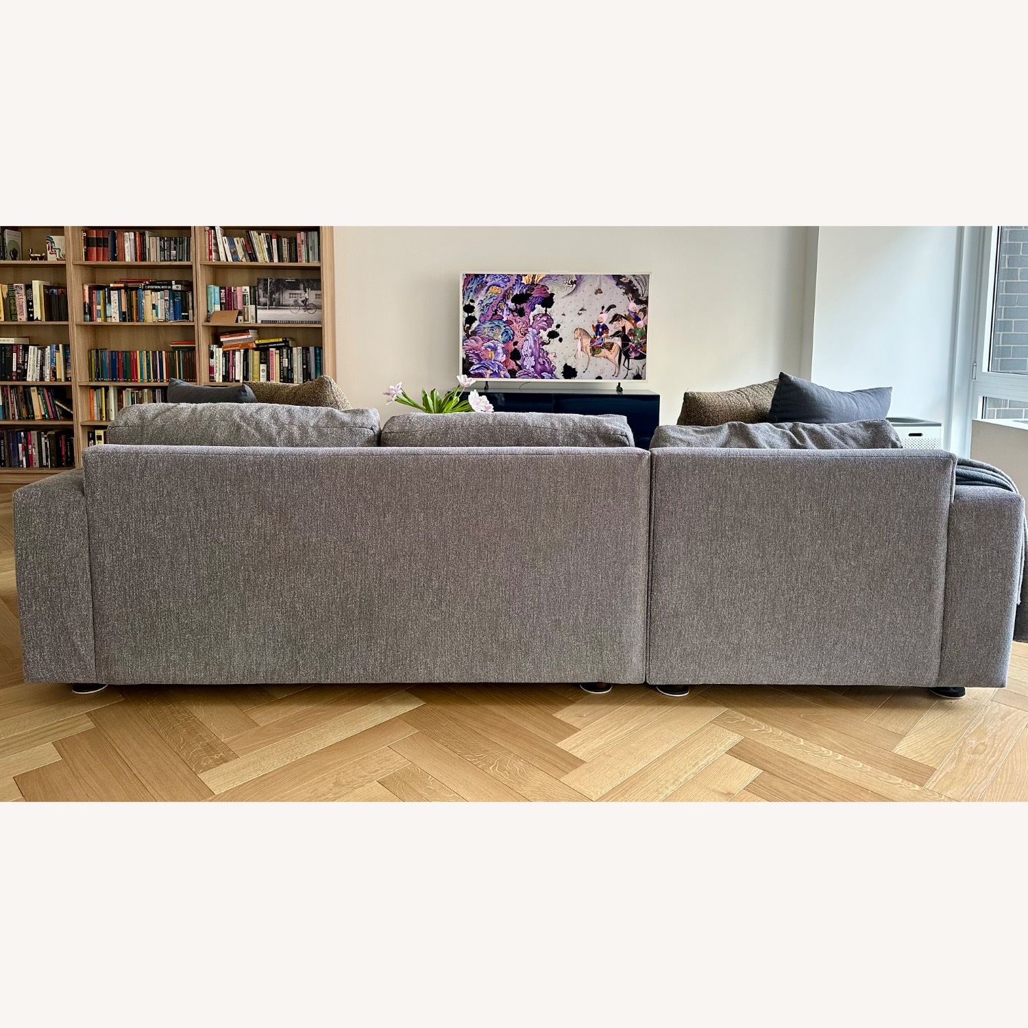 West Elm Urban Dark Gray 2 Piece Sectional - image-4