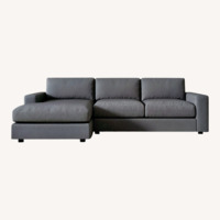 West Elm Urban Dark Gray 2 Piece Sectional