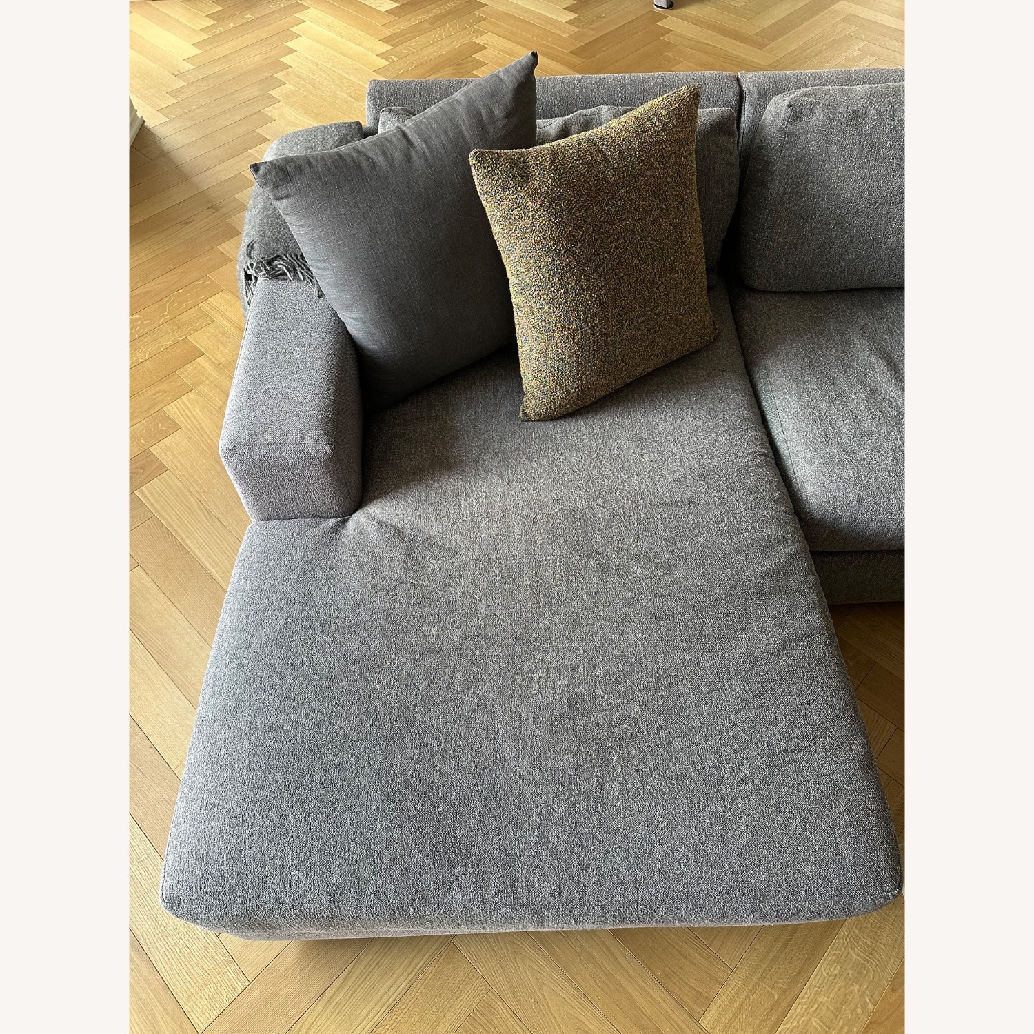 West Elm Urban Dark Gray 2 Piece Sectional - image-7