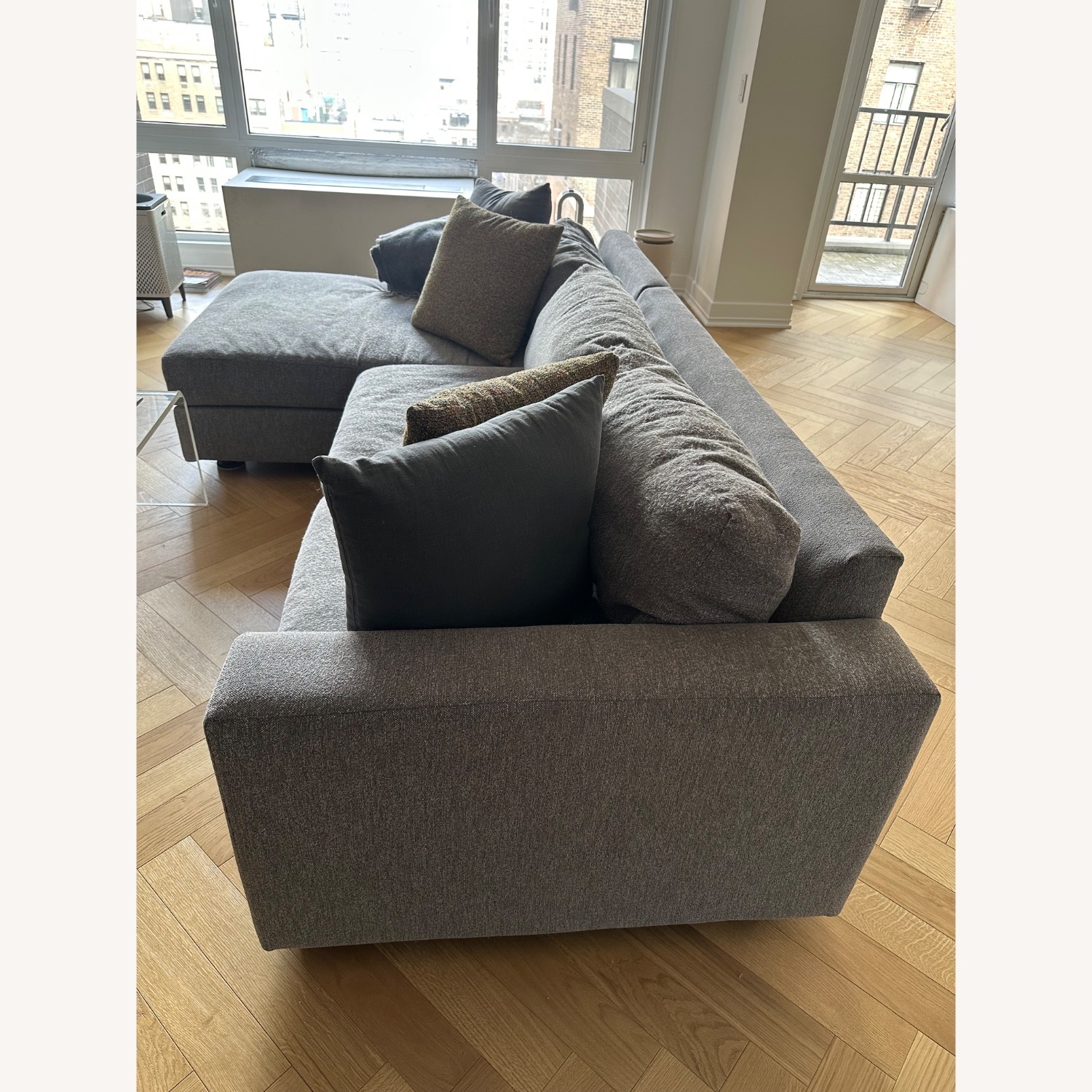 West Elm Urban Dark Gray 2 Piece Sectional - image-12