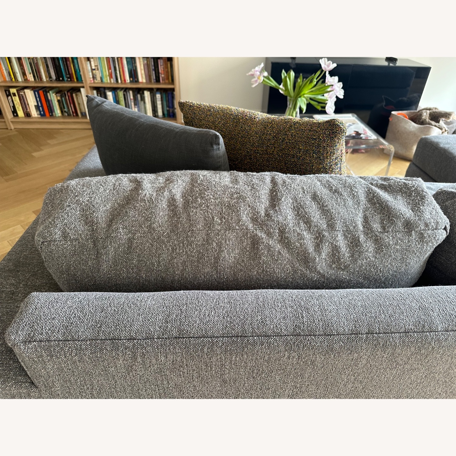 West Elm Urban Dark Gray 2 Piece Sectional - image-3