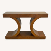 Williams Sonoma Light Brown Wood Side Table