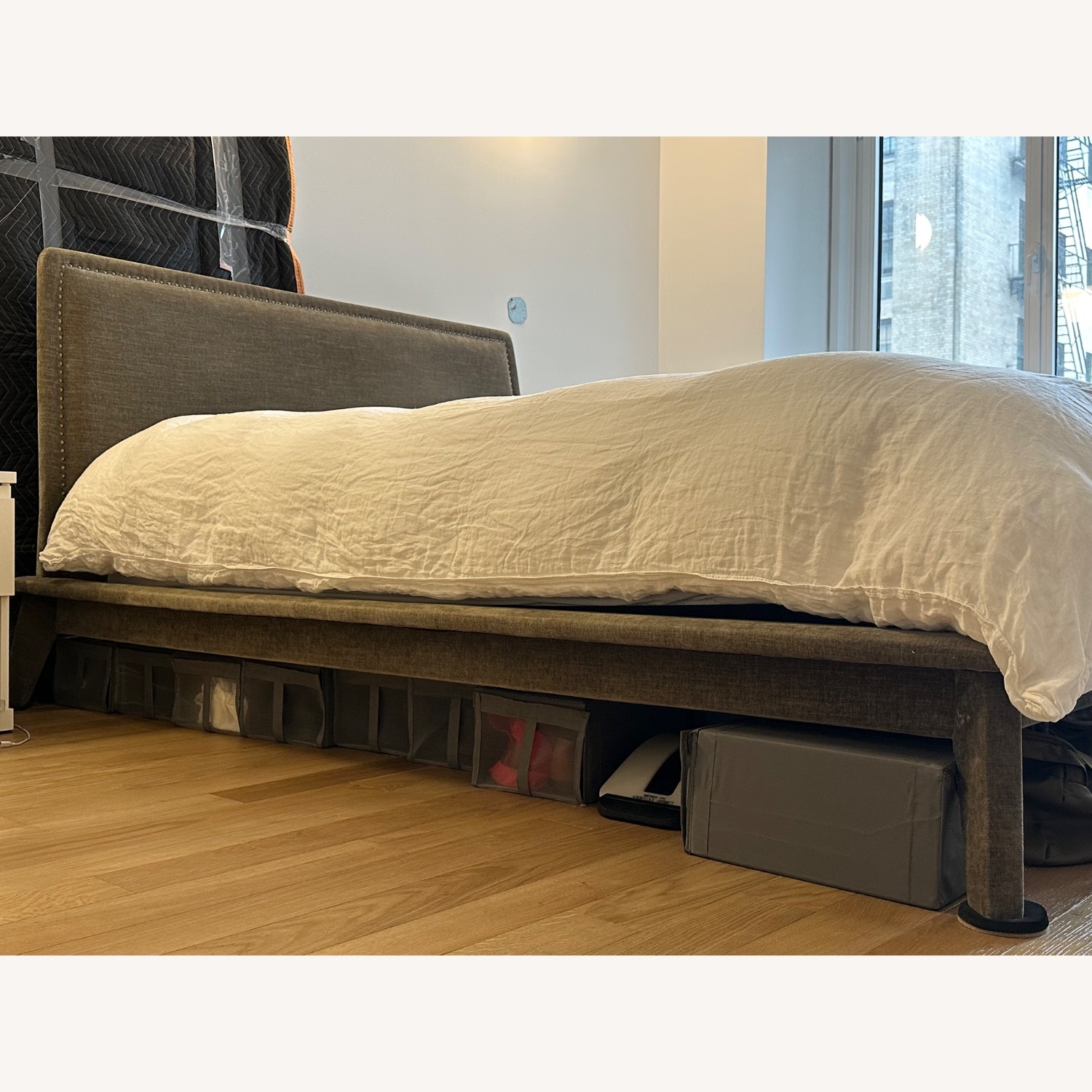 CB2 Atria Dark Gray Queen Bed - image-3