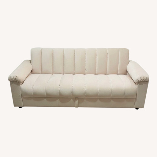 Used Beige Velvet Futon with Under Storage for sale on AptDeco