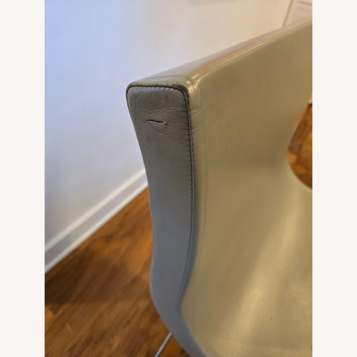 Ligne Roset Sala Light Gray Leather Stools (Set of 3) - image-12