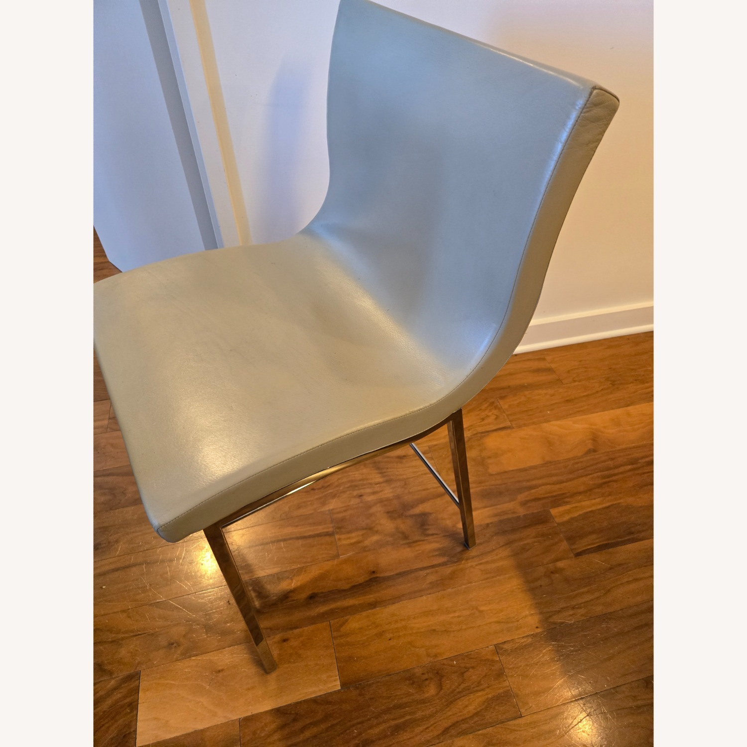 Ligne Roset Sala Light Gray Leather Stools (Set of 3) - image-8