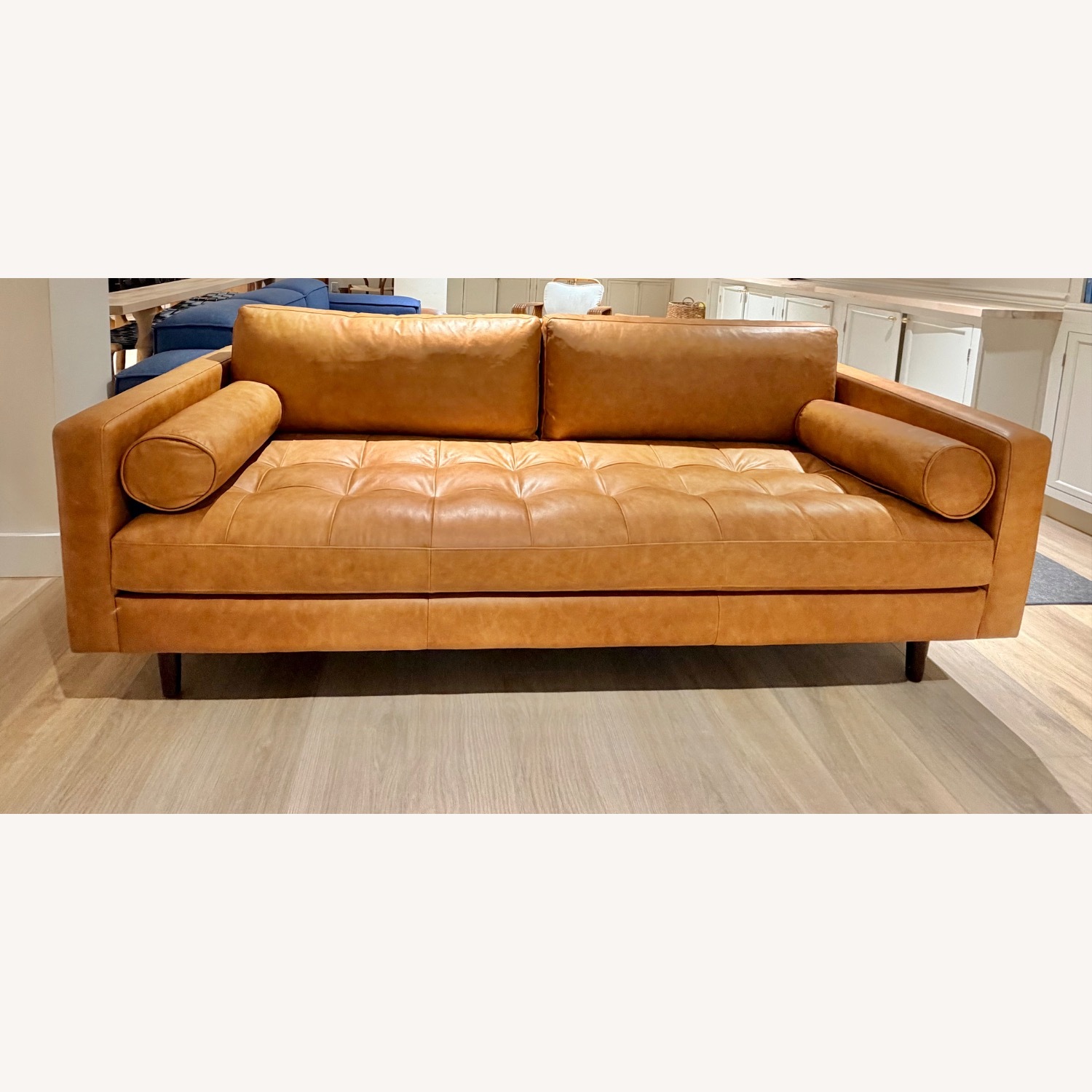 Poly and Bark Napa Light Brown Leather 3+ Seater Sofa - image-2
