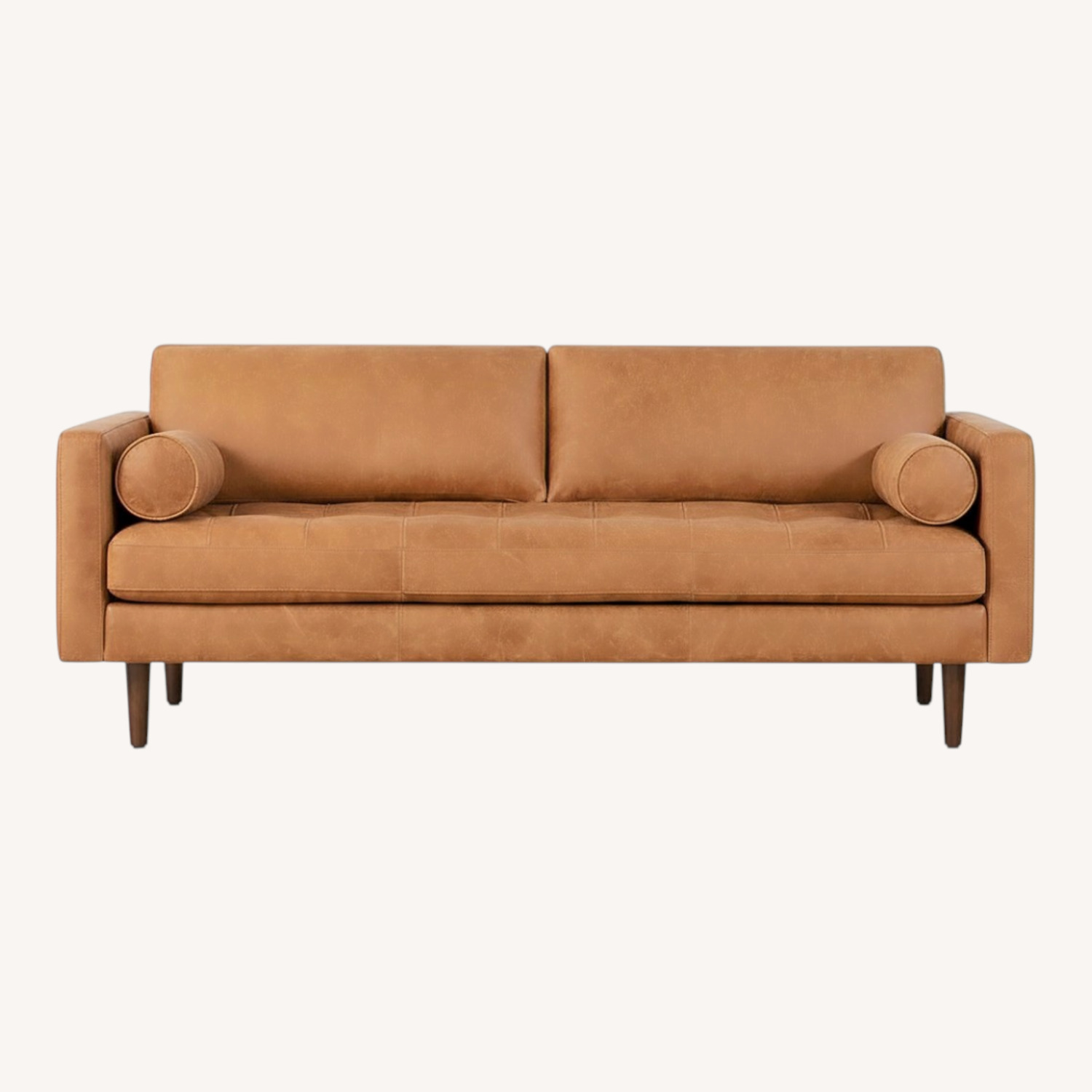Poly and Bark Napa Light Brown Leather 3+ Seater Sofa - image-0