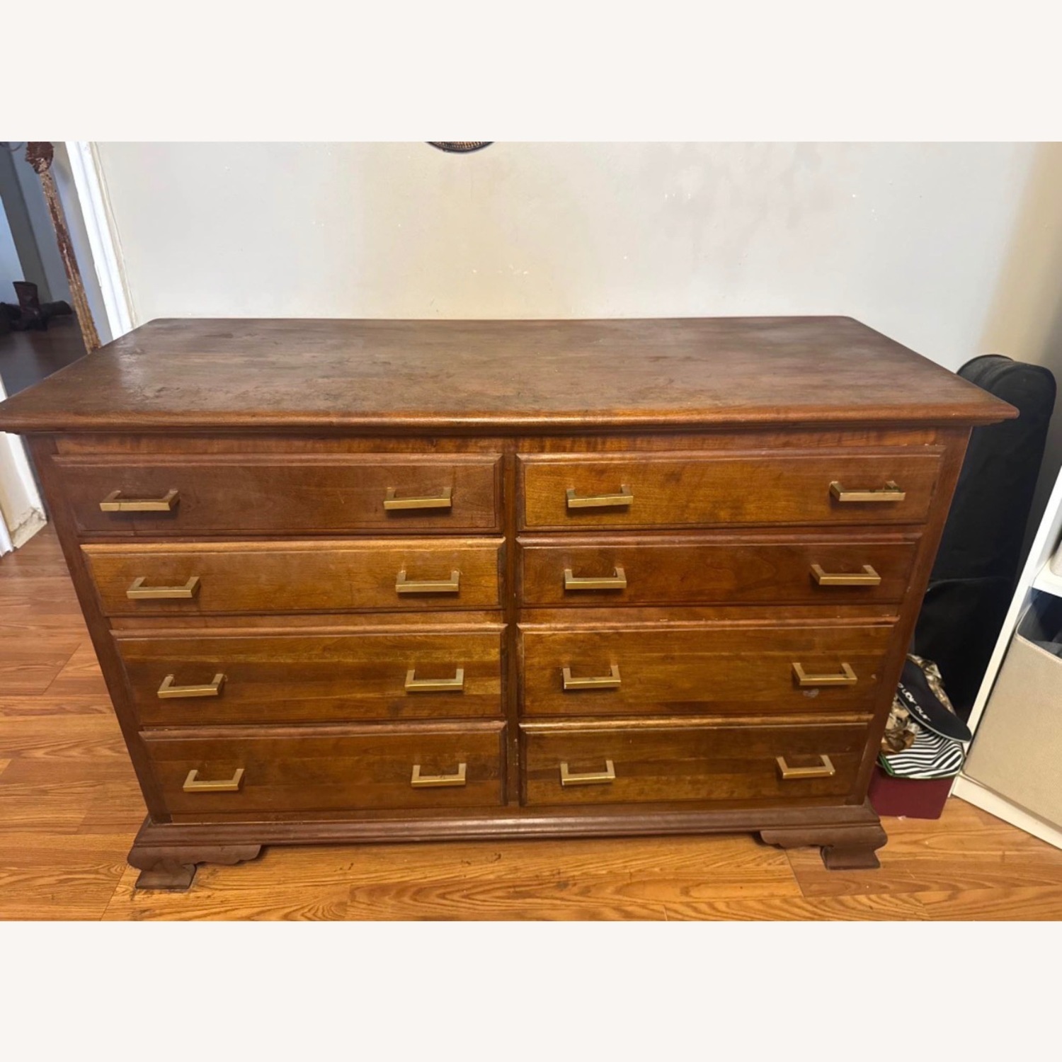 Dark Brown Wood Dresser - image-2