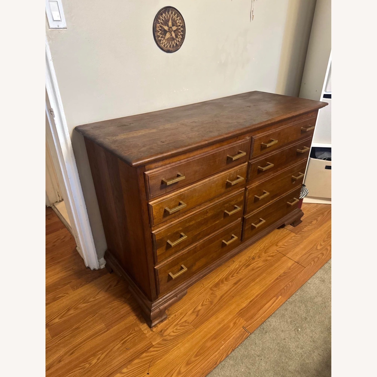 Dark Brown Wood Dresser - image-1