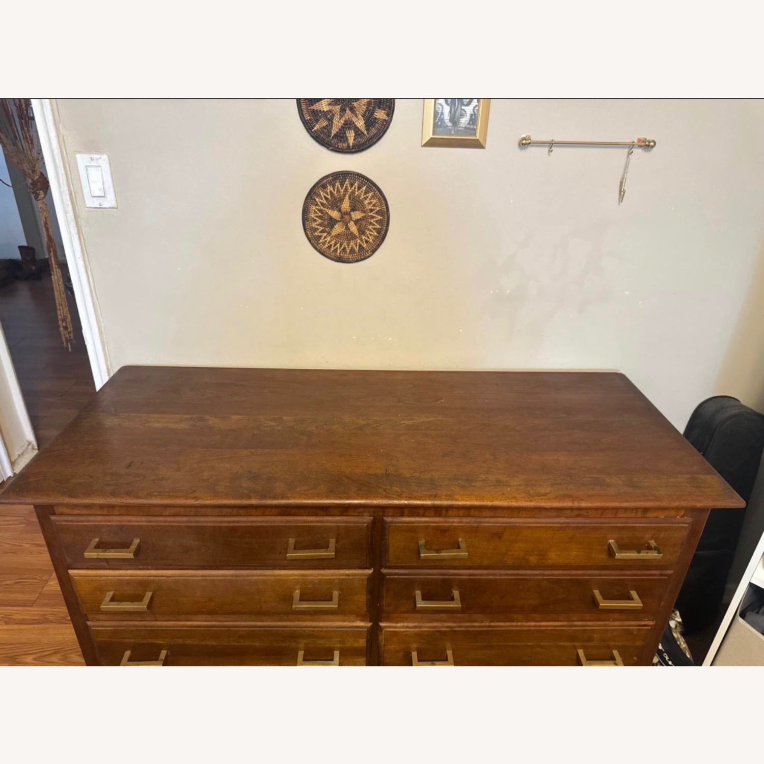 Dark Brown Wood Dresser - image-3