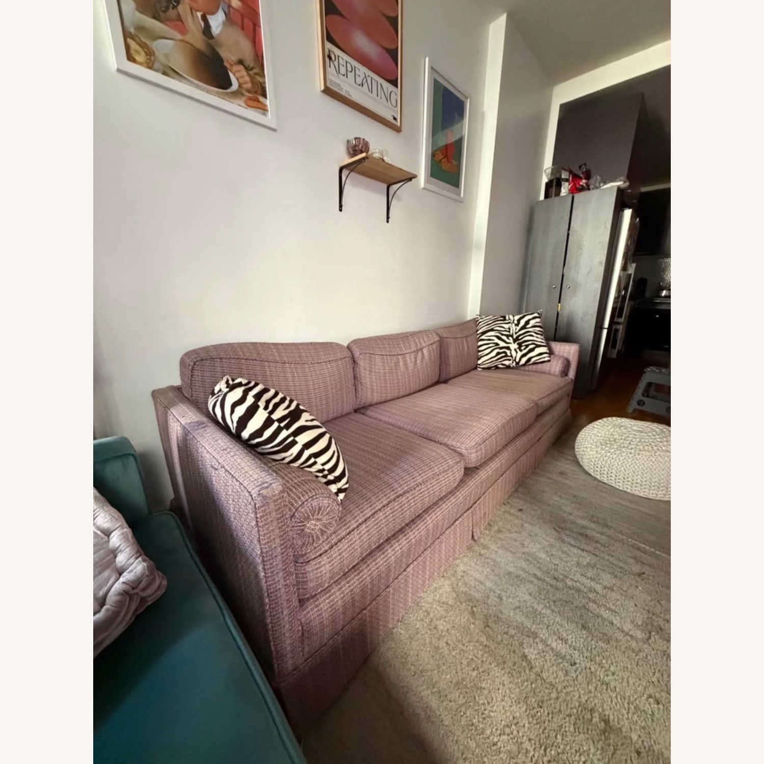 Vintage/Antique Pink 3+ Seater Sofa - image-2
