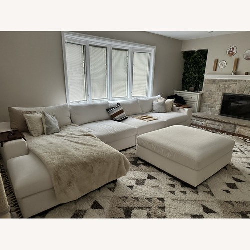 Used Joybird White Bryant Grand Modular Sectional for sale on AptDeco